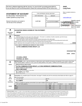 Licensing Division for the Correct Form