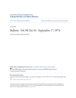 Bulletin University Publications and Campus Newsletters