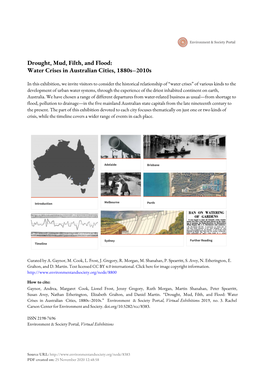Drought, Mud, Filth, and Flood: Water Crises in Australian Cities, 1880S–2010S