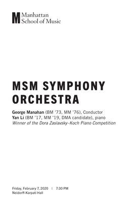 Msm Symphony Orchestra