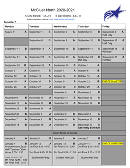 Mccluer North 2020-2021