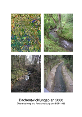 Bachentwicklungsplan 2008 Überarbeitung Und Fortschreibung Des BEP 1988 Abbildungen Auf Dem Umschlag