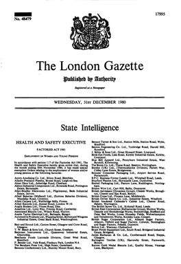 The London Gazette Bp