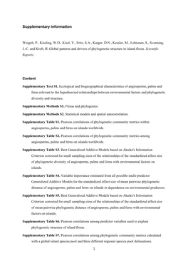 Supplement to Global Patterns and Drivers of Phylogenetic Structure In