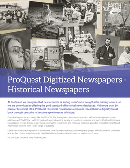 Historical Newspapers