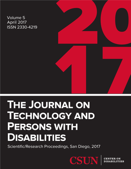 2017 the Journal on Technology and Persons with Disabilities