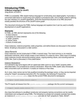 Introducing FXML a Markup Language for Javafx Greg Brown, 8/15/2011