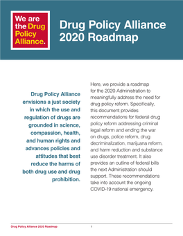 Drug Policy Alliance 2020 Roadmap