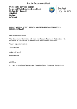 5.A) NI High Street Taskforce and Future City Centre Programme