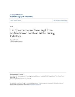 The Consequences of Increasing Ocean Acidification on Local and Global Fishing Industries