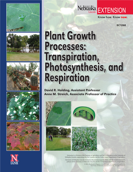 Transpiration, Photosynthesis, and Respiration