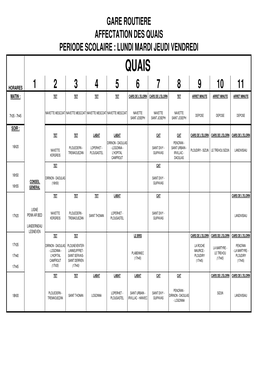 Horaires Scolaires Gare Routiere Semaine