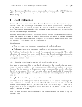 Proof Techniques and Probability 01/17/20