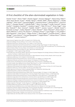 ﻿A First Checklist of the Alien-Dominated Vegetation in Italy