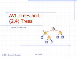 AVL Trees and (2,4) Trees