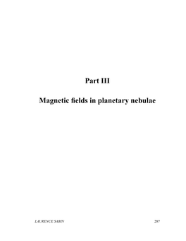 Part III Magnetic Fields in Planetary Nebulae