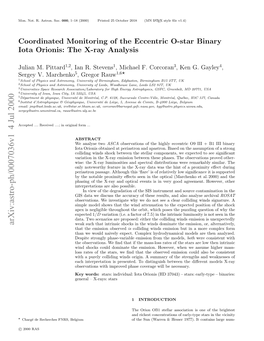 Coordinated Monitoring of the Eccentric O-Star Binary Iota Orionis: the X-Ray Analysis