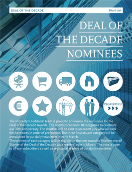 Deal of the Decade Nominees