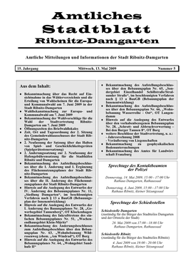 Stadtblatt Ribnitz-Damgarten