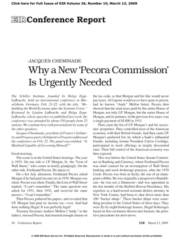 Why a New 'Pecora Commission' Is Urgently Needed