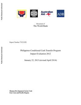 Philippines Conditional Cash Transfer Program Impact Evaluation 2012