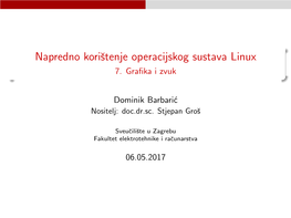 Napredno Korištenje Operacijskog Sustava Linux