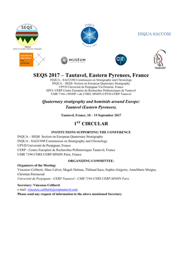 SEQS 2017 – Tautavel, Eastern Pyrenees, France