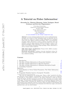 A Tutorial on Fisher Information