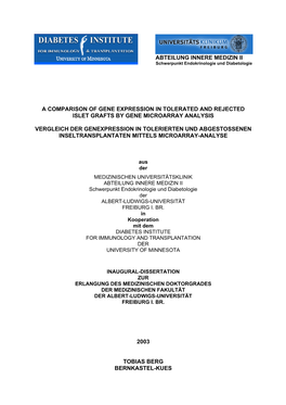 Abteilung Innere Medizin Ii a Comparison of Gene