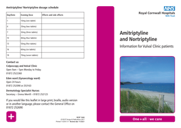 Amitriptyline and Nortriptyline Are Not Suitable for Everyone