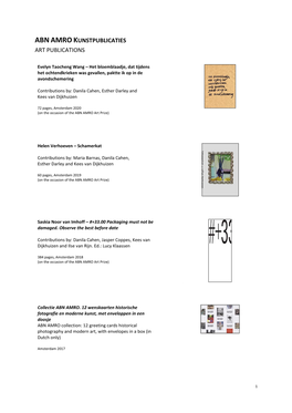 Abn Amro Kunstpublicaties Art Publications