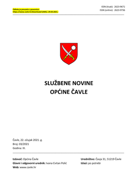 Službene Novine Općine Čavle