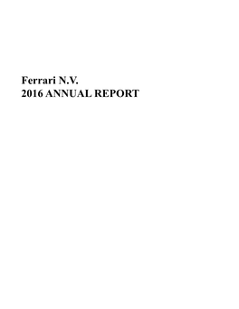 Ferrari NV Annual Report 12.31.2016