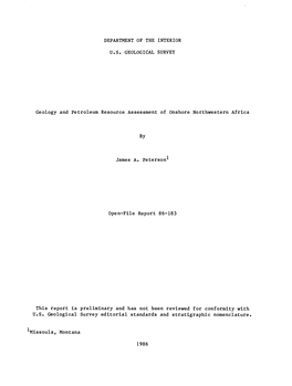 Geology and Petroleum Resource Assessment of Onshore Northwestern Africa