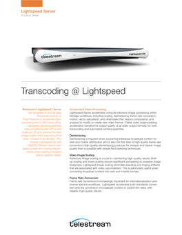 Vantage Lightspeed Server