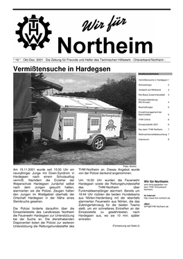 Vermißtensuche in Hardegsen Inhaltsverzeichniss