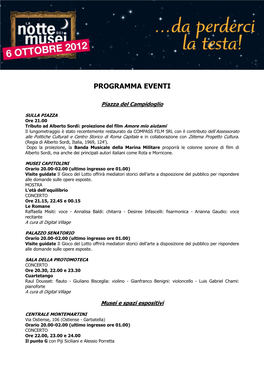 Programma Eventi