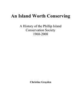 An Island Worth Conserving