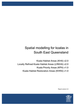 Spatial Modelling for Koalas in South East Queensland