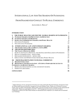 International Law and the Sharing of Pathogens