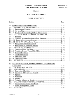 FSAR Chapter 02