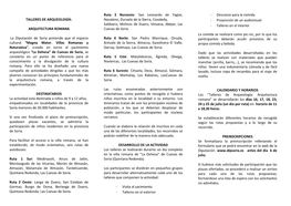 Talleres De Arqueología: Arquitectura La Actividad Está Destinada a Niños De 9 a 12 Años, Niños Inscritos En La Localidad O Su Entorno