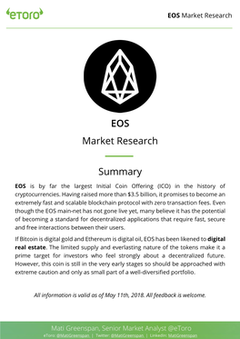 EOS Market Research Summary