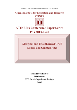 ATINER's Conference Paper Series PSY2013-0620
