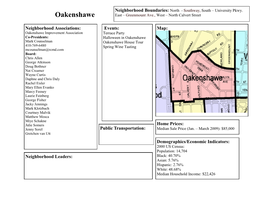 Oakenshawe Community Profile