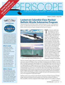 Lastest on Columbia-Class Nuclear Ballistic Missile Submarine Program