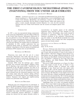 The First Cavernicolous Nicoletiidae (Insecta: Zygentoma) from the United Arab Emirates