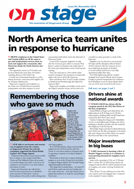 North America Team Unites in Response to Hurricane
