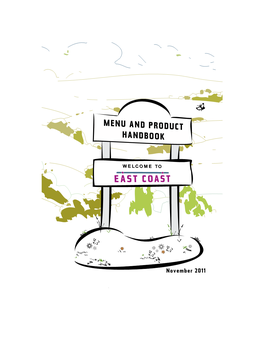 Menu and Product Handbook