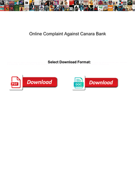 Online Complaint Against Canara Bank